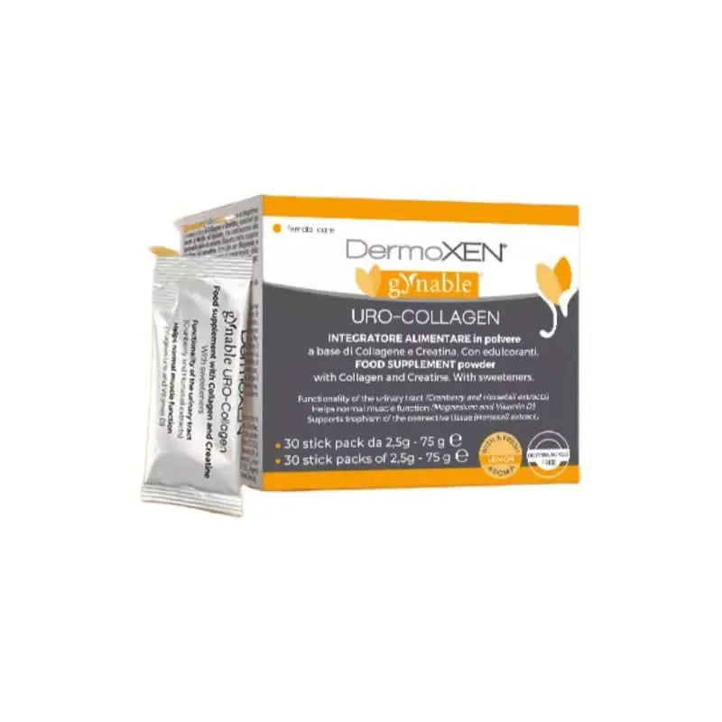 DERMOXEN Uro-Collagen Alimentare in Polvere 30 Sachets | Pelvic Floor Muscle Support & Intimate Wellness - Sherue