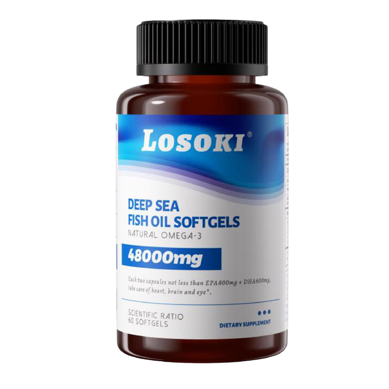 LOSOKI Deep-Sea Fish Oil Softgels 48000mg Dietary Supplement