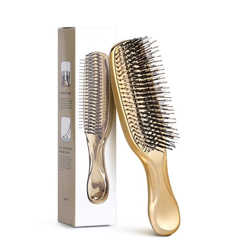 Tosfu Electroplated Detangling & Scalp Massage Brush