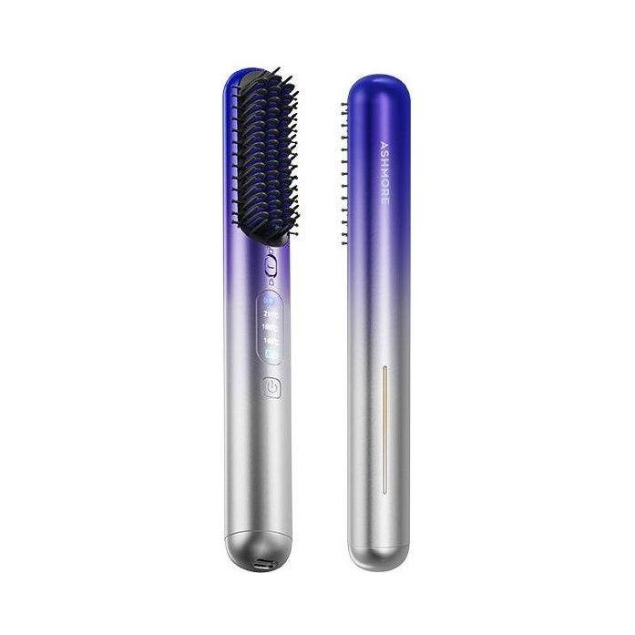 ASHMORE Platinum Negative Ion Hair Straightening Comb | 6-in-1 Volumising, Smoothing & Anti-Frizz Hair Tool ASHMORE