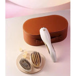 Load image into Gallery viewer, CHOUOHC Gold-Decorated Electric Massage Comb | Scalp &amp; Hair Care with Microcurrent &amp; LED Therapy - Sherue